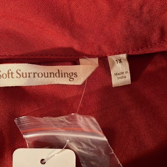 Soft Surroundings- NWT - gold and orange Bellflower Top - multi-floral - size 1X - Picture 7 of 11